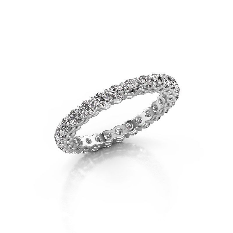 Image of Stackable ring Michelle full 2.4 585 white gold lab grown diamond 1.43 crt