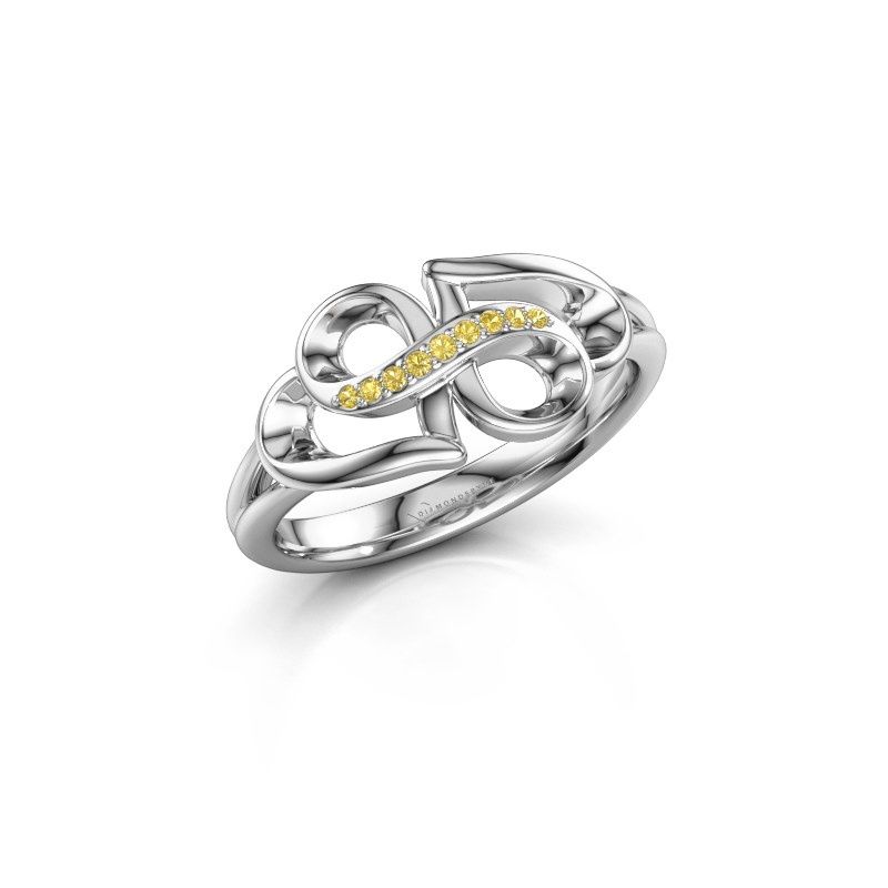Image of Ring Rowie 950 platinum yellow sapphire 0.9 mm