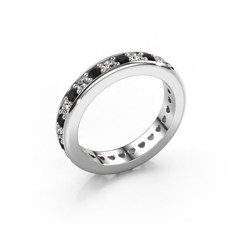 Stackable ring Nienke 950 platinum black diamond 1.386 crt