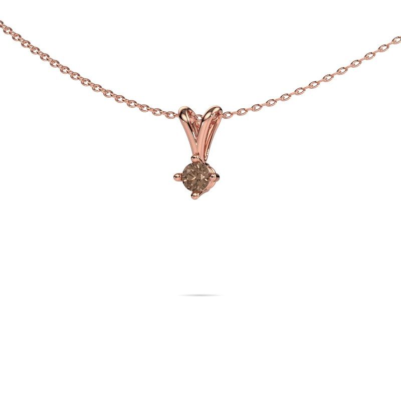 Pendant Jannette 585 rose gold brown diamond 0.25 crt