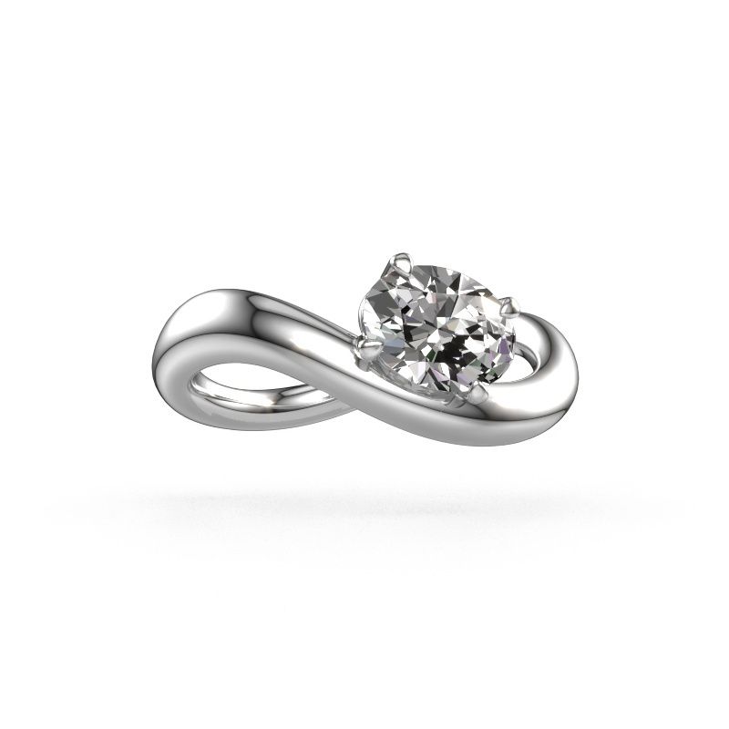 Engagement ring Chloe OVL 585 white gold lab grown diamond 0.80 crt
