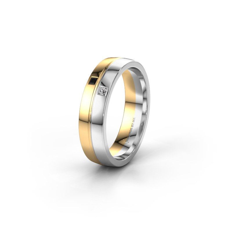 Image of Wedding ring WH0231L25BP<br/>585 gold ±5x2 mm<br/>Black diamond