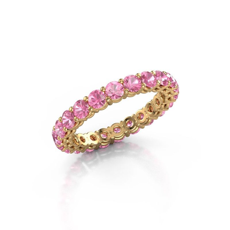 Image of Stackable ring Michelle full 3.0 585 gold pink sapphire 3 mm