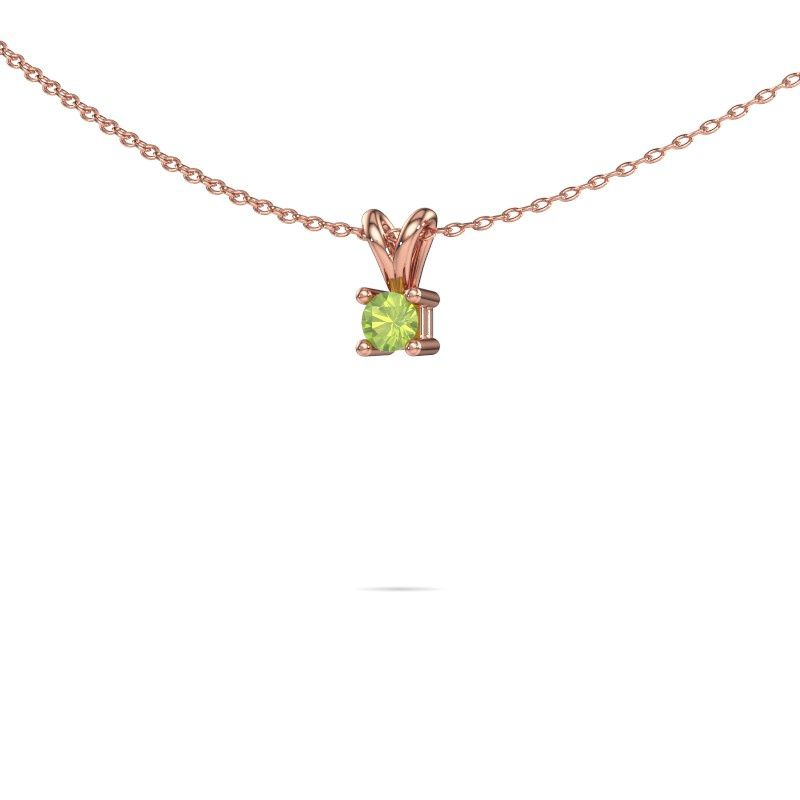 Kette Eline 585 Roségold Peridot 5 mm