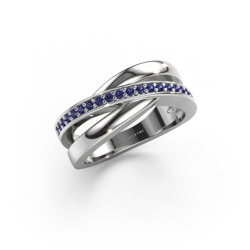 Ring Colette 585 Weißgold Saphir 1.3 mm