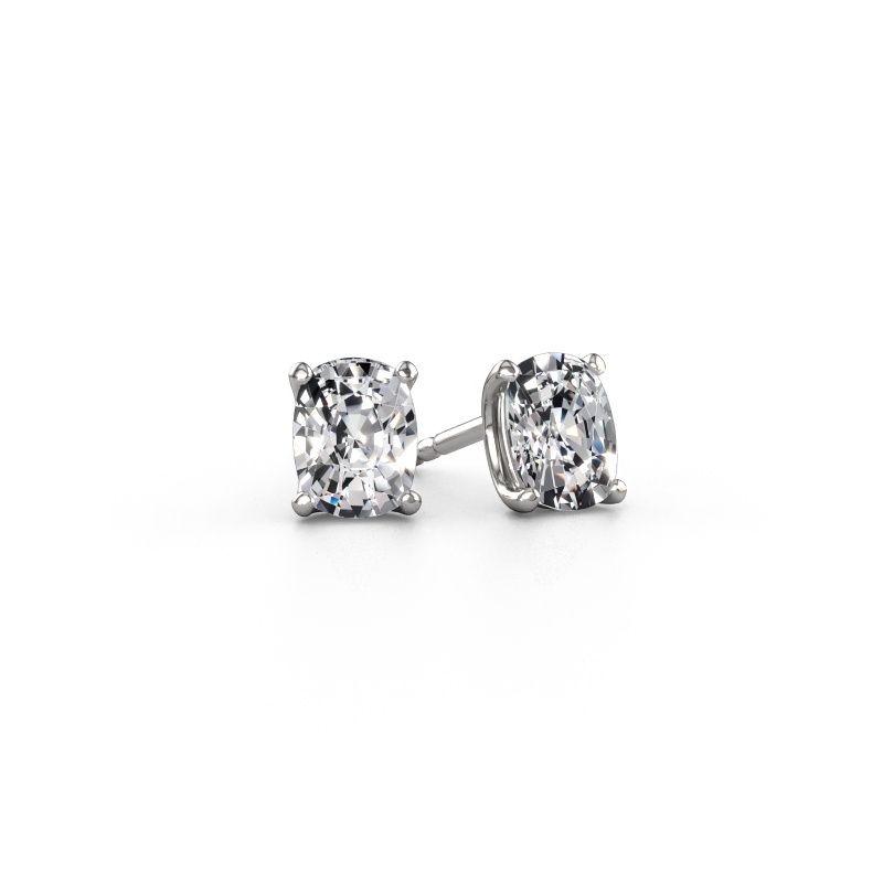 Clous d'oreilles Sam CSH 585 or blanc diamant synthétique 2.00 crt