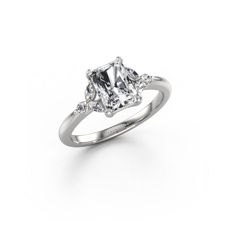Verlobungsring Megan RAD 585 Weißgold Diamant 1.50 crt