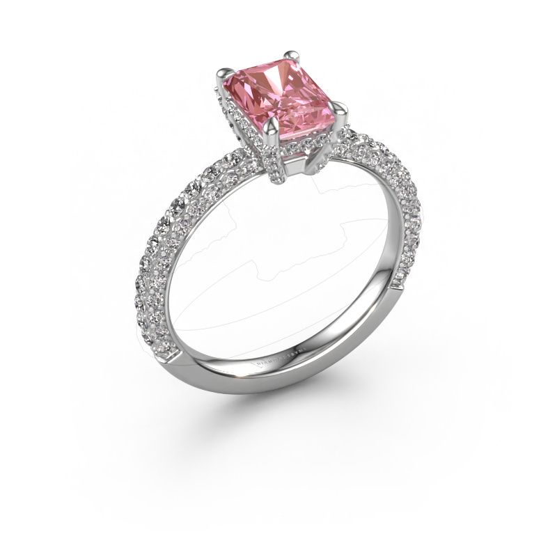 Verlobungsring Saskia rad 2 950 Platin rosa Labordiamant 7.5x5.5 mm