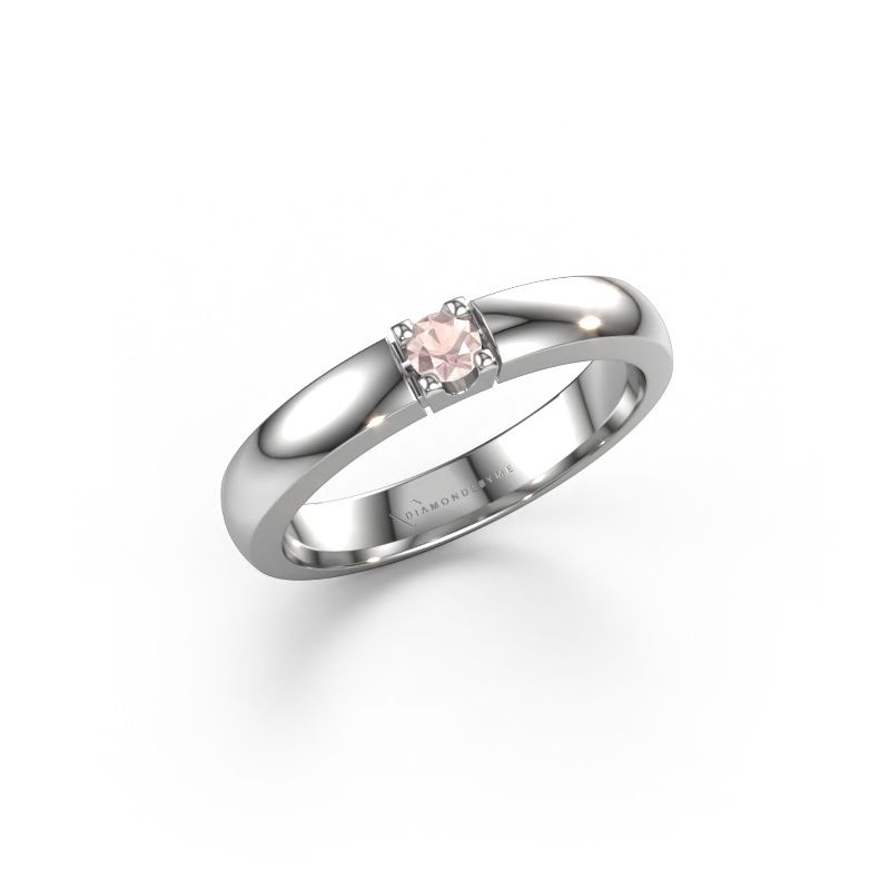 Ring Rianne 1 950 platinum morganite champagne 3 mm