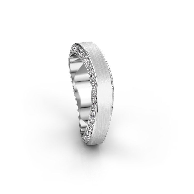 Afbeelding van Trouwring WH2029AM<br/>585 witgoud ±5x2.2 mm<br/>Diamant