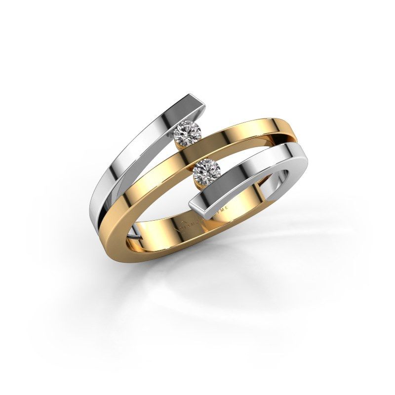 Image de Bague Synthia<br/>585 or jaune<br/>Diamant 0.12 crt