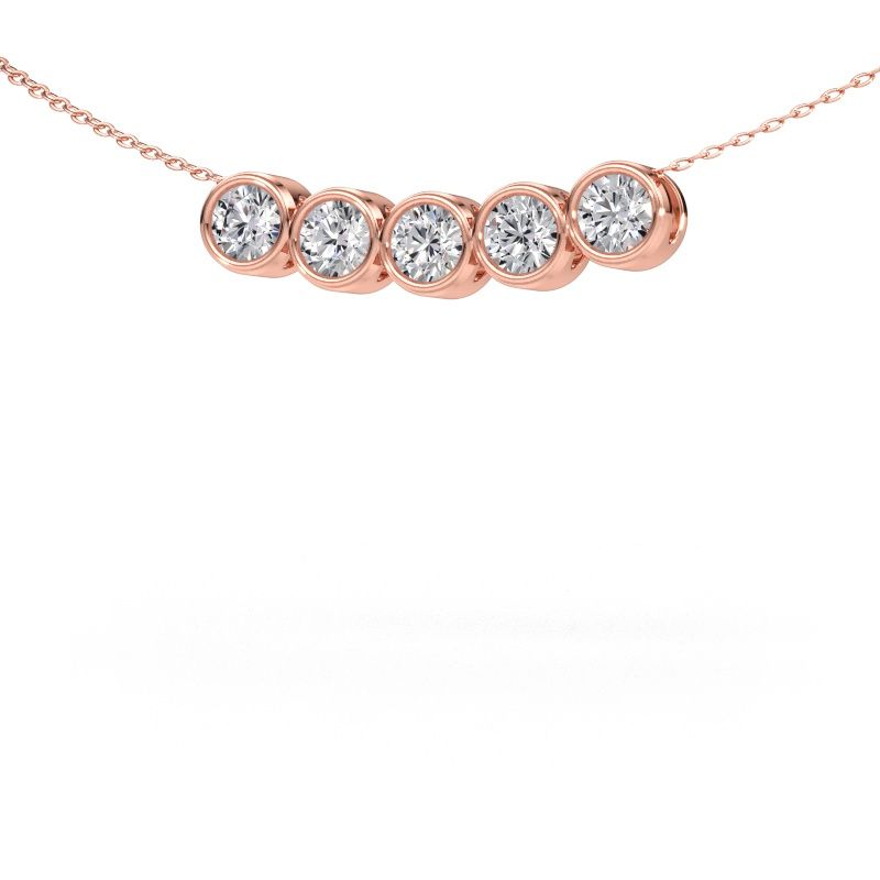 Necklace Kim 5 585 rose gold lab grown diamond 1.25 crt