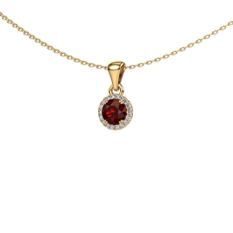Pendentif Seline rnd 585 or jaune grenat 4.7 mm