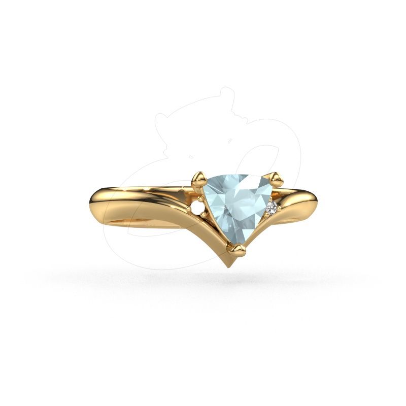 Ring Arlette 585 gold aquamarine 7 mm