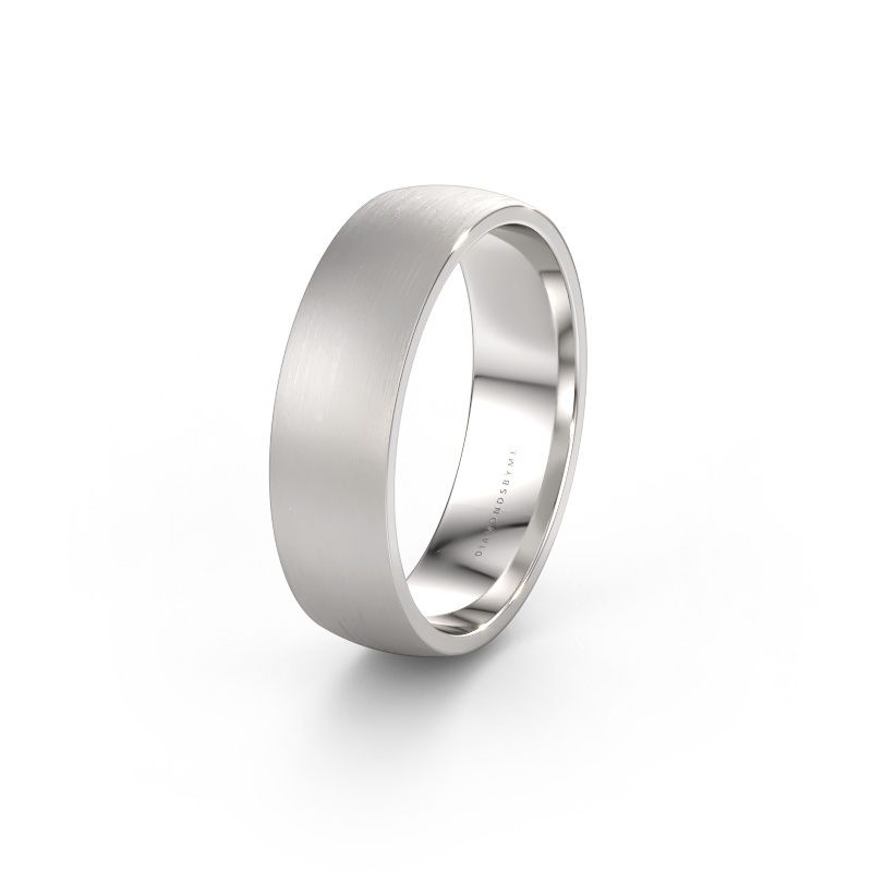 Trauring WH0100M26XM 585 Weißgold ±6 x 1,5 mm