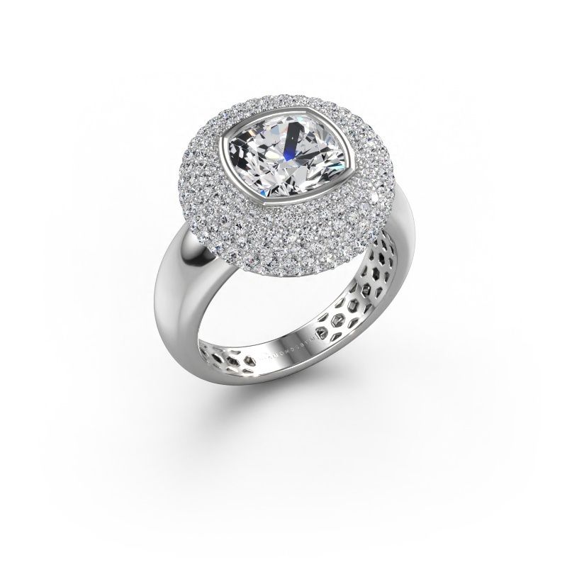 Ring Keshia 585 hvitt gull diamant 3.803 crt