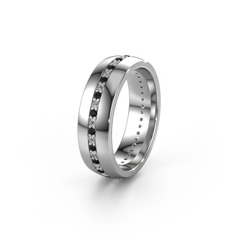 Weddings ring WH0103L26BP 950 platinum black diamond 0.484 crt ±0.24x0.08 in
