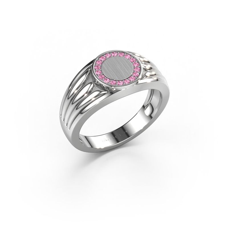 Pinky ring Jacobus 950 platinum pink sapphire 1.2 mm