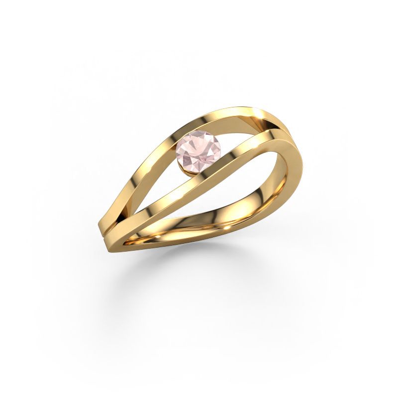 Ring Sigrid 1 585 gold morganite champagne 4 mm