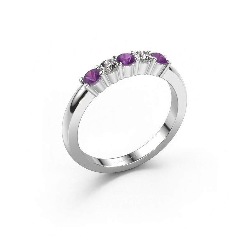 Ring Yasmin 5 950 platinum amethyst 3 mm