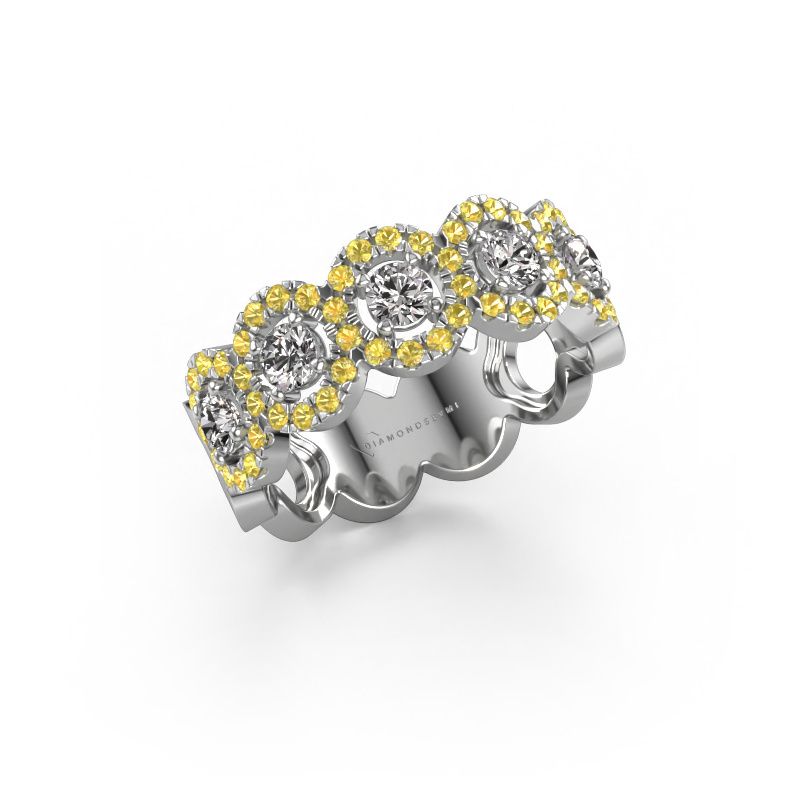 Ring Tanisha 950 platinum yellow sapphire 1.2 mm