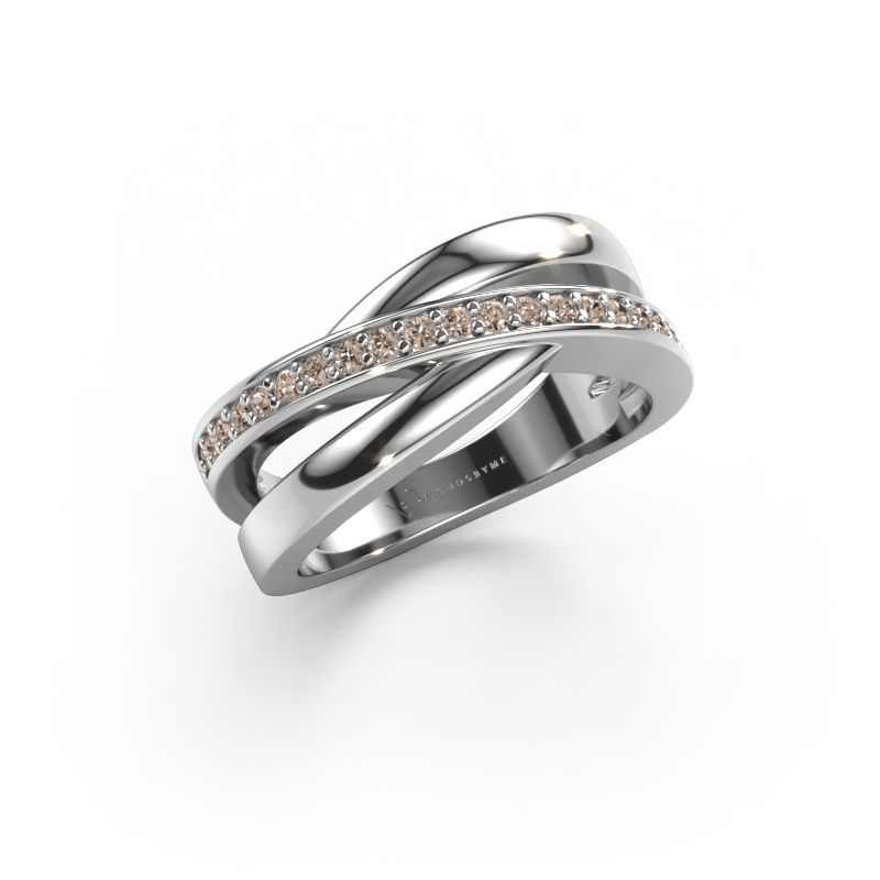 Ring Colette 585 Weißgold Braun Diamant 0.20 crt