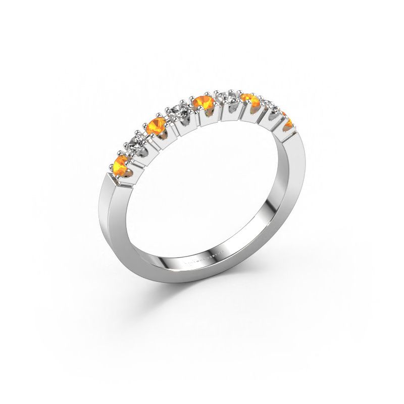 Ring Dana 9 585 white gold citrin 2 mm