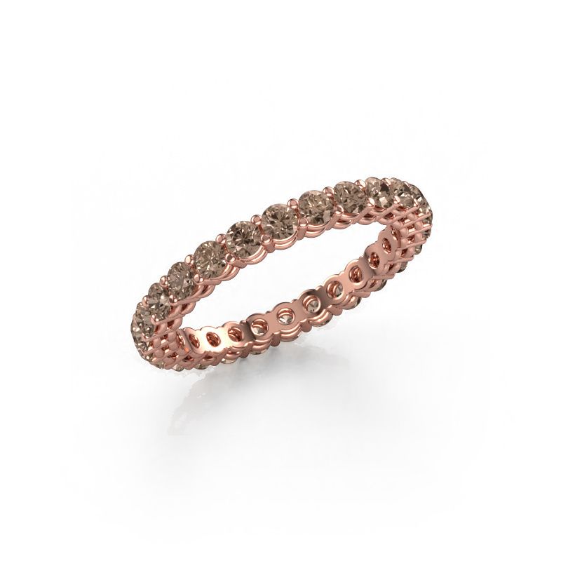 Aanschuifring Michelle full 2.4 585 rosé goud bruine diamant 1.43 crt