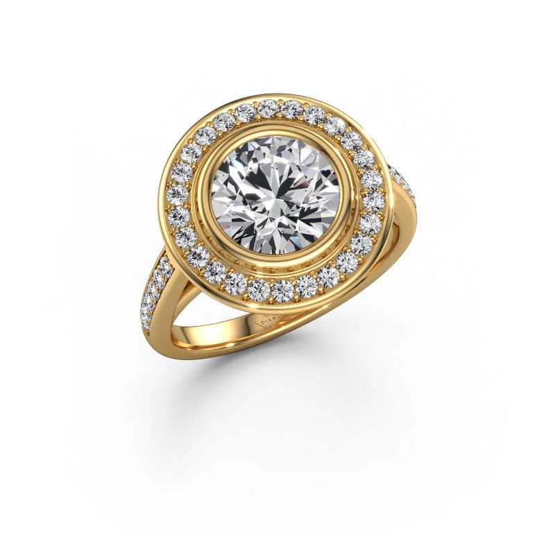Engagement ring Noud 2 RND 585 gold diamond 2.432 crt