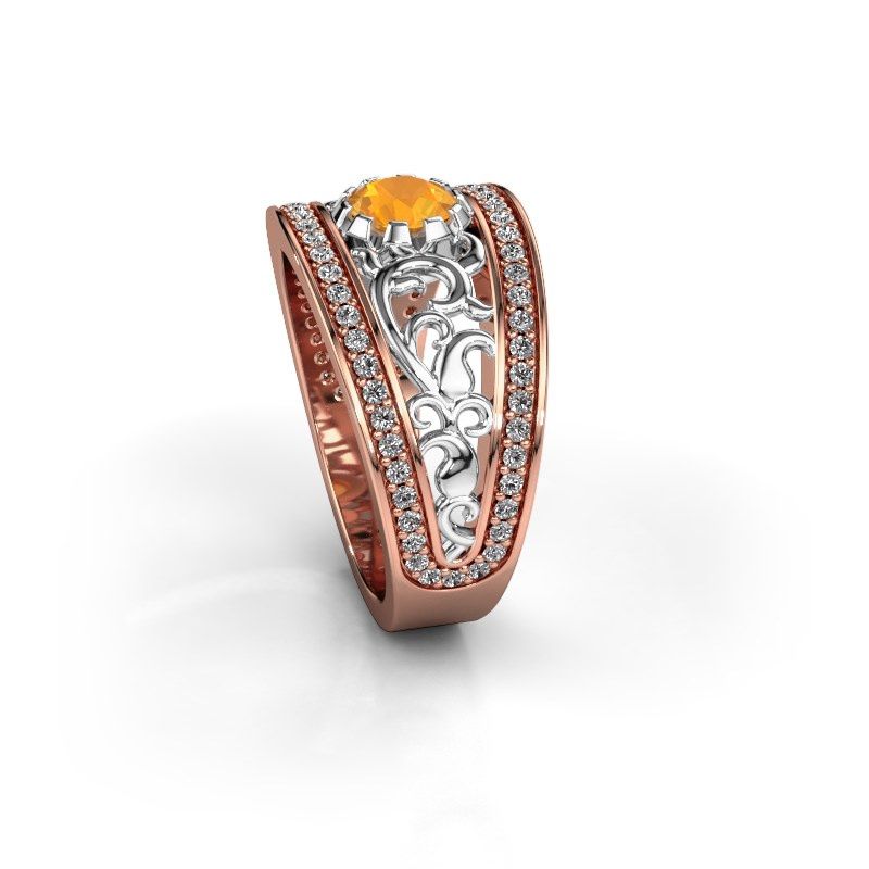 Image de Bague Marilee<br/>585 or rose<br/>Citrine 5 mm