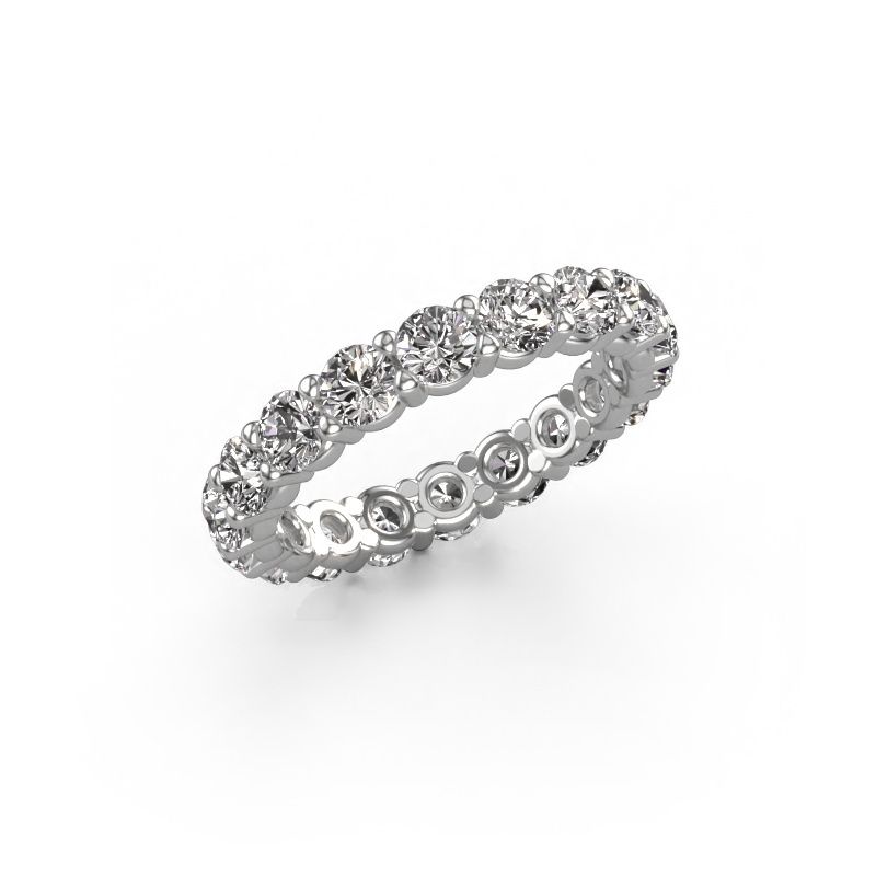 Bague Heddy rnd 3.4 585 or blanc diamant synthétique 2.700 crt