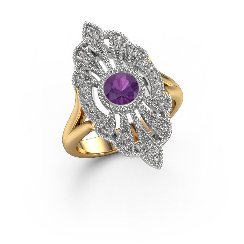 Engagement ring Hanna 585 gold amethyst 5 mm