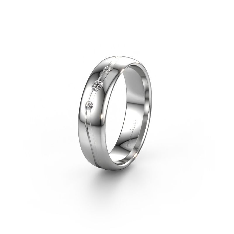 Freundschaftsring WH0907L35X 585 Weißgold Zirkonia ±5 x 1,4 mm