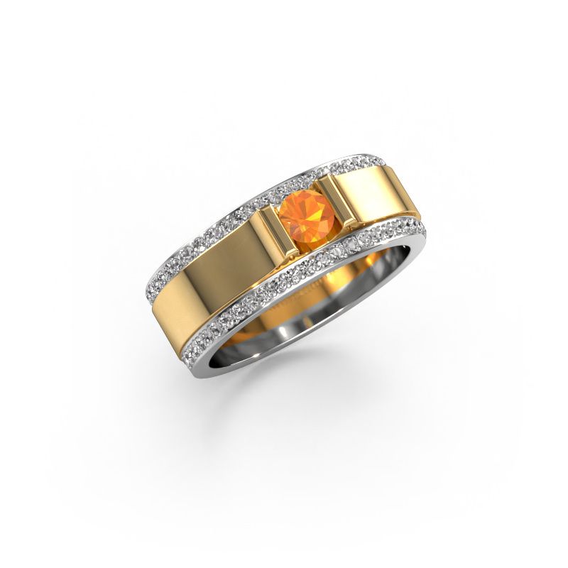 Men's ring Danillo 585 gold citrin 4.2 mm