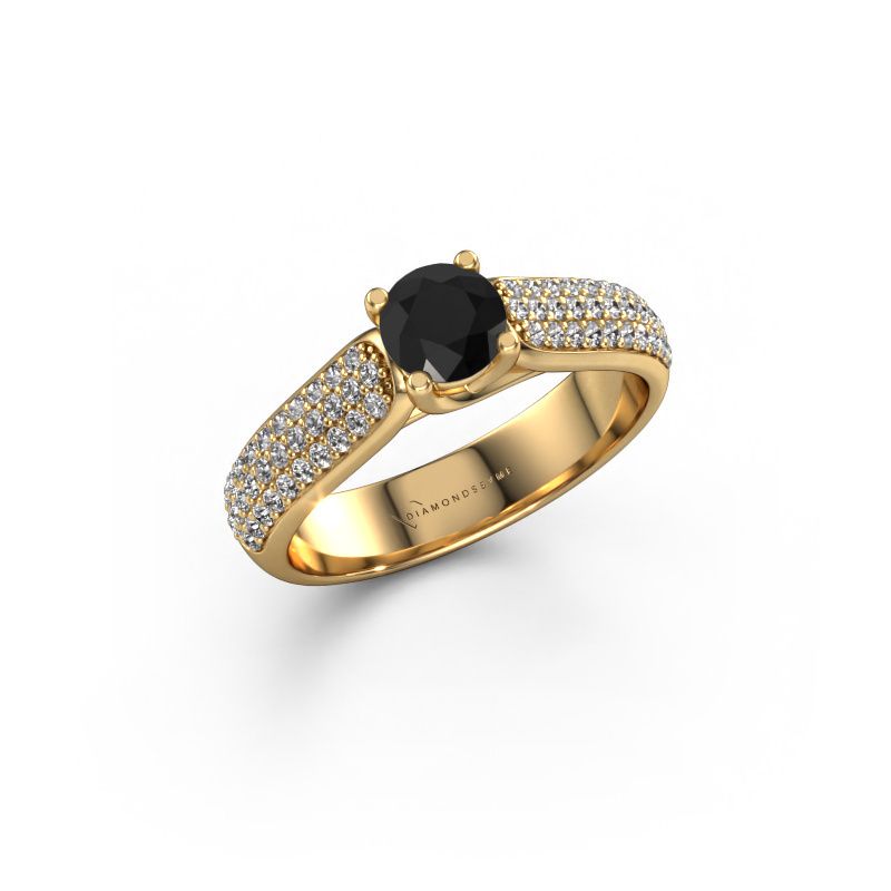 Verlobungsring Leoness 585 Gold Schwarz Diamant 0.60 crt