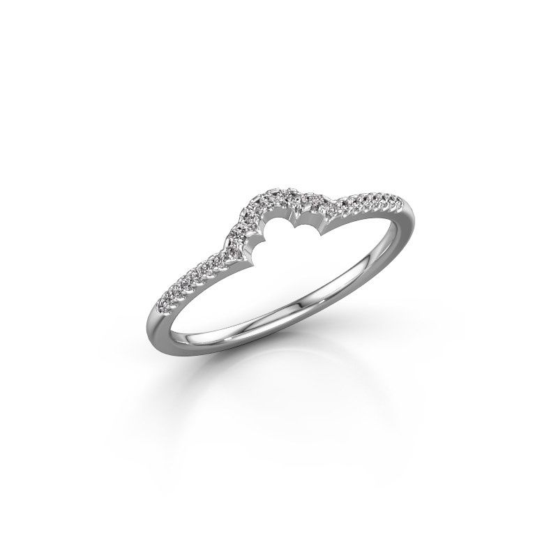 Afbeelding van Aanschuifring SRH0499C10H21<br/>585 witgoud<br/>Lab-grown diamant 0.115 crt
