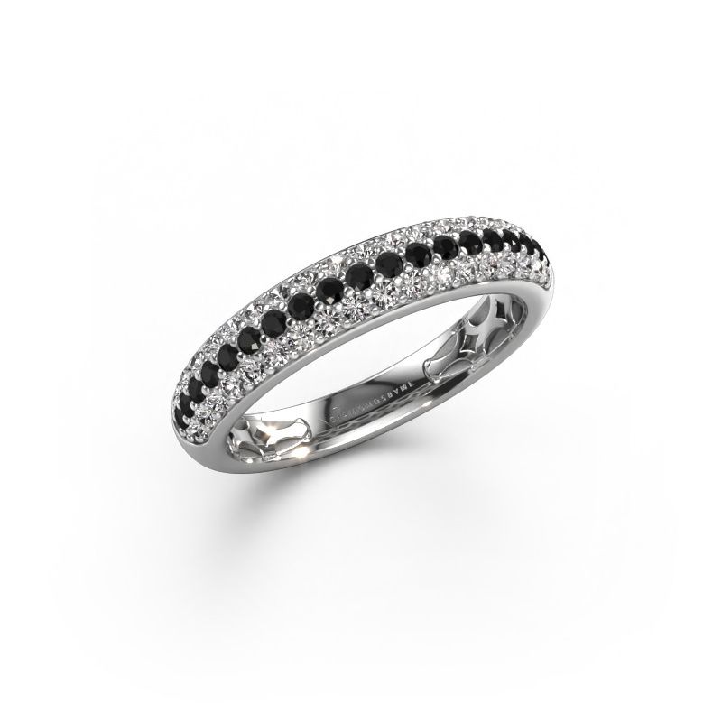 Ring Emely 4 950 platina zwarte diamant 0.672 crt