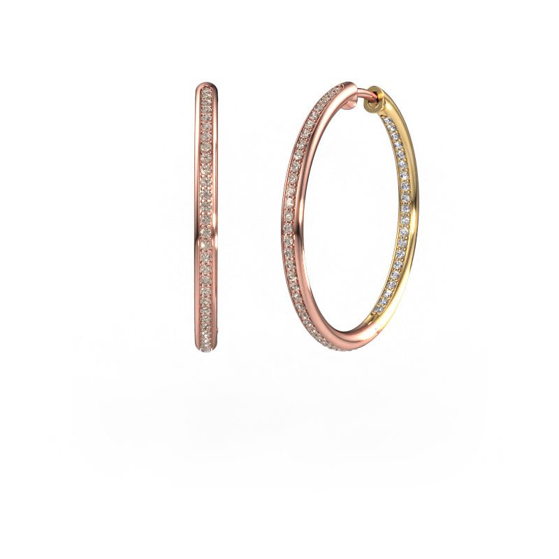 Creole Sina 25mm 585 Roségold Braun Diamant 0.71 crt
