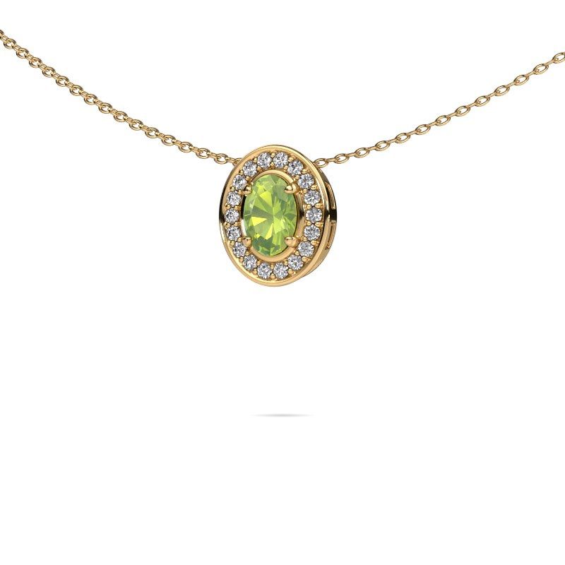 Kette Madelon 585 Gold Peridot 6x4 mm