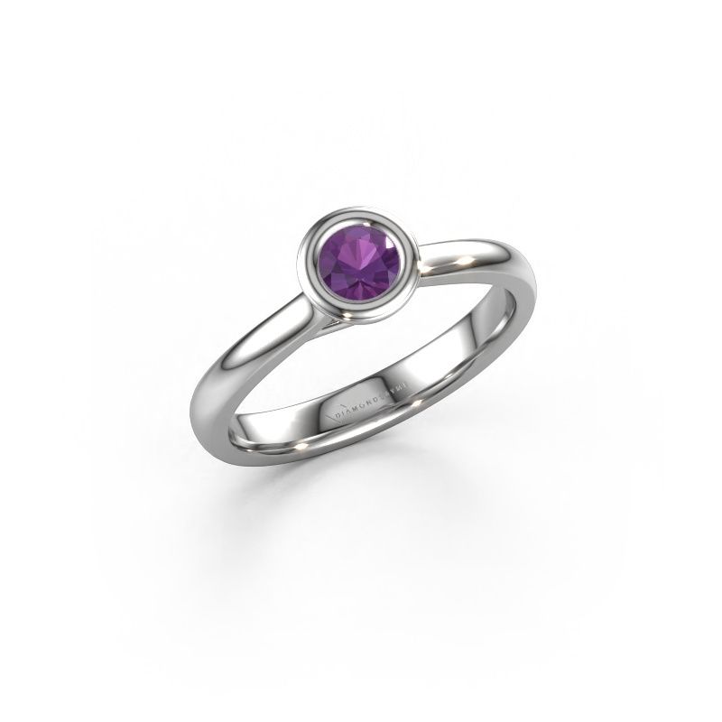 Verlobungsring Kaylee 585 Weißgold Amethyst 4 mm