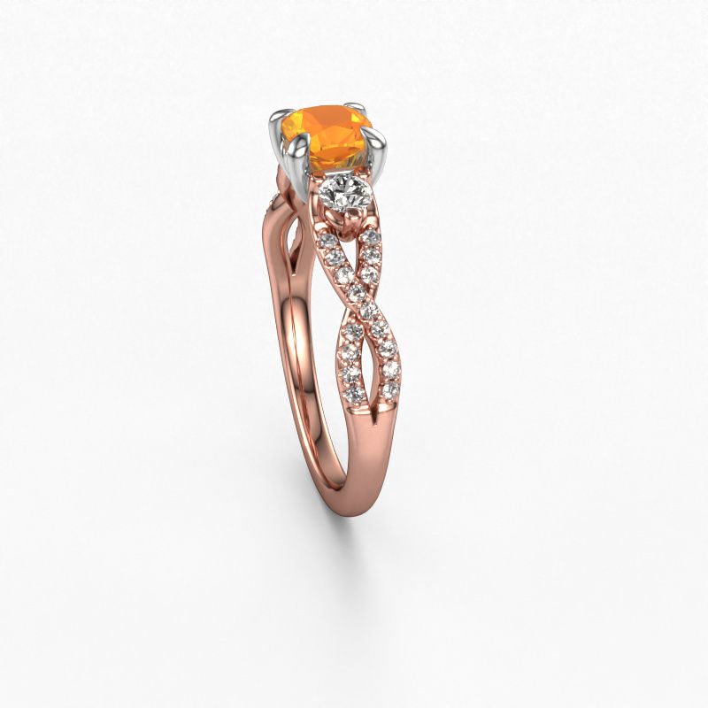 Image of Engagement Ring Marilou Cus<br/>585 rose gold<br/>Citrin 5 mm