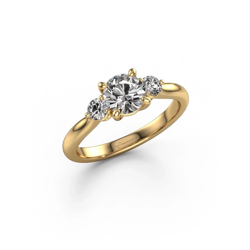 Verlovingsring Lieselot RND 585 goud zirkonia 6.5 mm