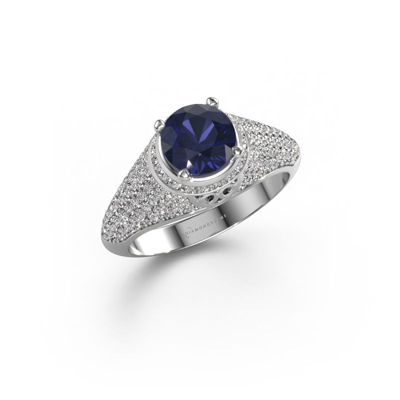 Bague Sharee 585 or blanc saphir 6.5 mm