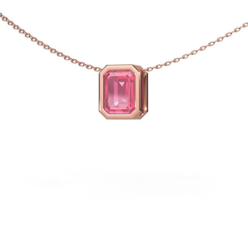 Pendentif Lavon EME 585 or rose saphir rose 8x6 mm