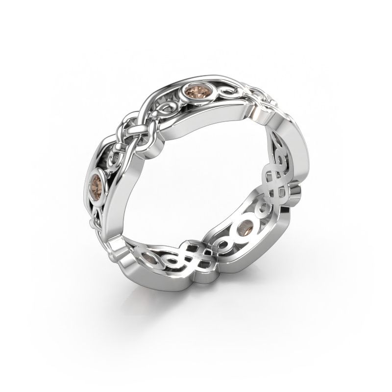 Alliance Rosa 585 or blanc diamant brun ±5x2 mm