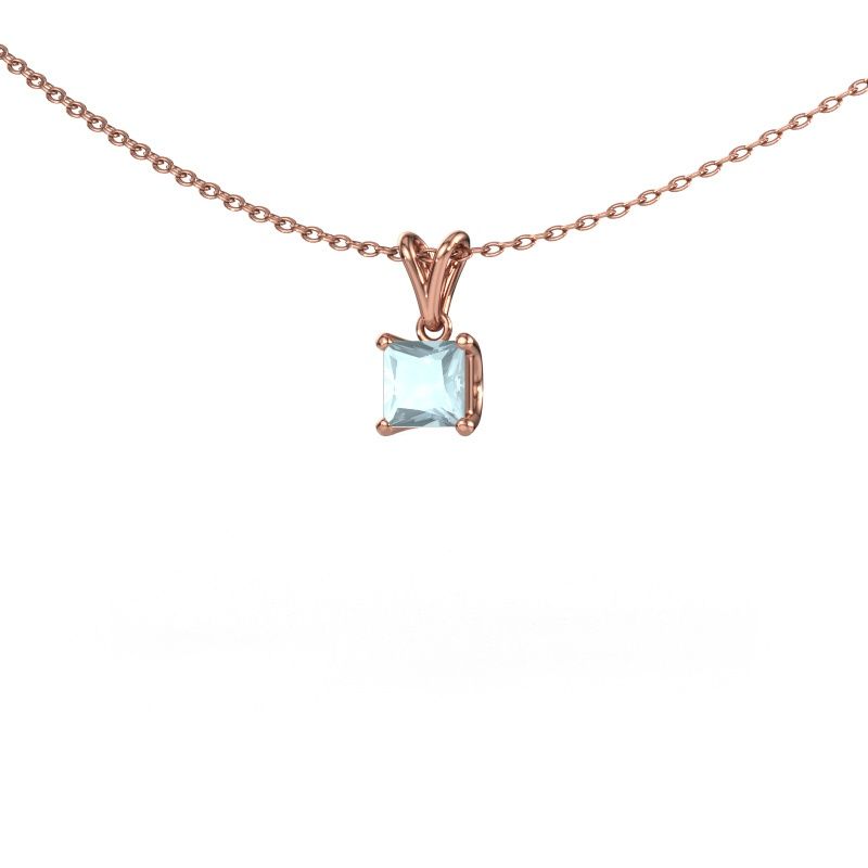Anhänger Sam SQR 585 Roségold Aquamarin 4.5 mm
