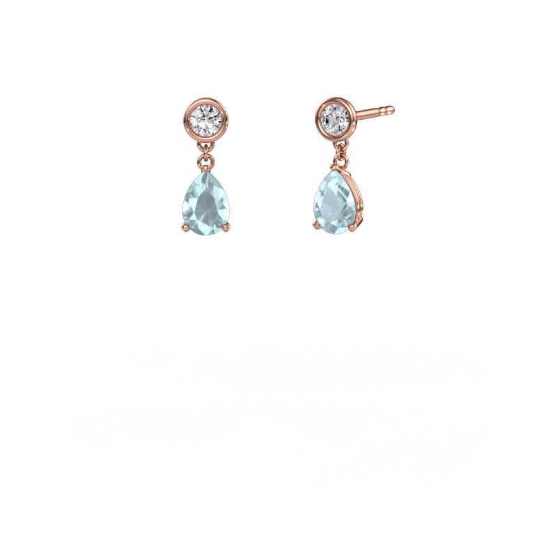 Ohrhänger Lacey PER 585 Roségold Aquamarin 7x5 mm