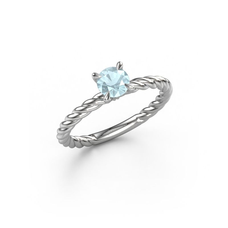 Verlobungsring Twanna 950 Platin Aquamarin 5 mm