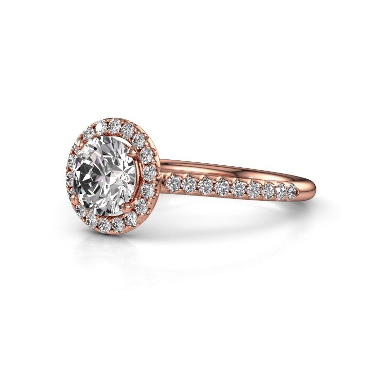 Image of Engagement ring seline rnd 2<br/>585 rose gold<br/>lab-grown diamond 1.340 crt