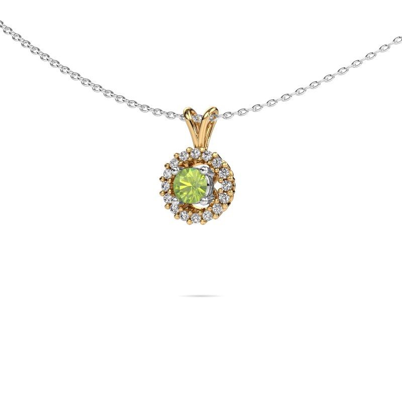 Anhänger Tennille 585 Gold Peridot 4 mm